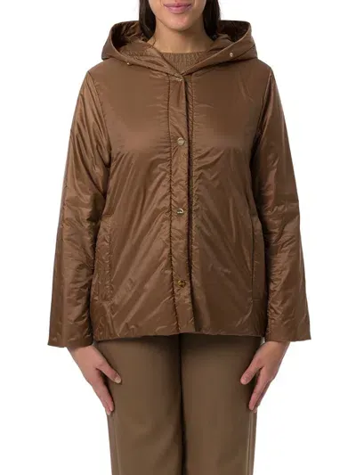 Max Mara The Cube Buttoned Long In Brown