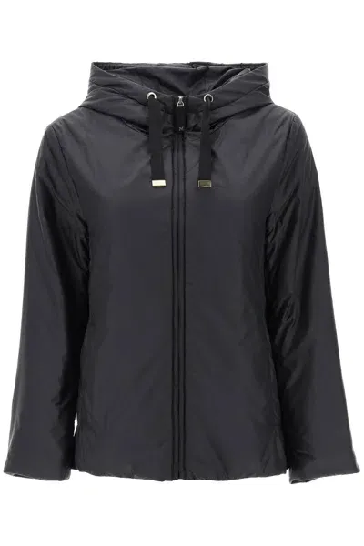 Max Mara The Cube Greenh Hooded Jacket In Black