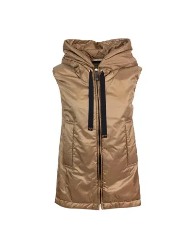 Max Mara The Cube Sleeveless Jacket In Brown