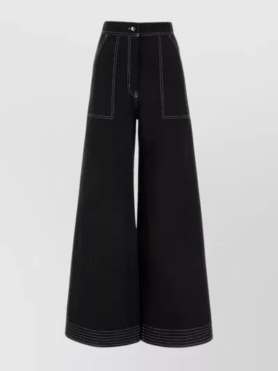 Max Mara Oboli Wide-leg Trousers In Black