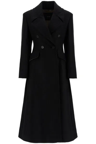 Max Mara Virgin Wool-cashmere Coat In Black