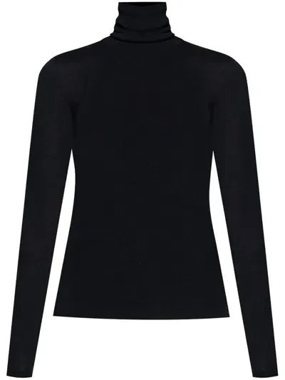 Max Mara Wool Top In Black