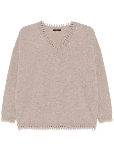 Max & Moi Raphy Sweater In Brown