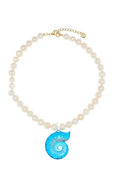 Mayol The Ursula Pearl; Glass Pendant Necklace In White