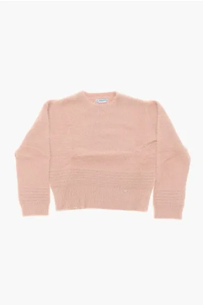 Mayoral Soft Fabric Crew-neck Sweater In Pink