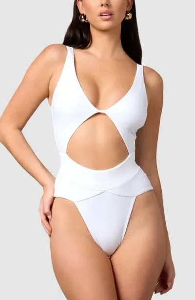 Mbm Swim Aspire One-piece Swimsuit In White