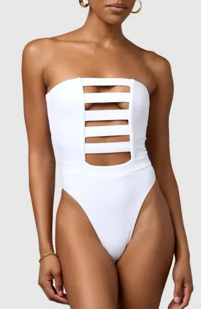 Mbm Swim Zen One-piece Swimsuit In White