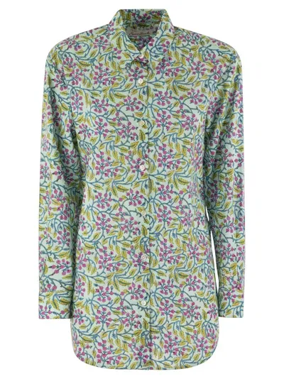 Mc2 Saint Barth Brigitte - Shirt With Flower Pattern In Multi