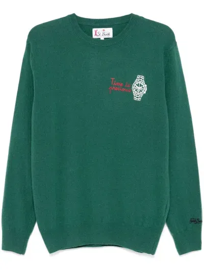 Mc2 Saint Barth Heron Sweater In Green