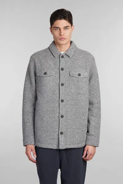 Mc2 Saint Barth Landeck Casual Jacket In Grey Wool