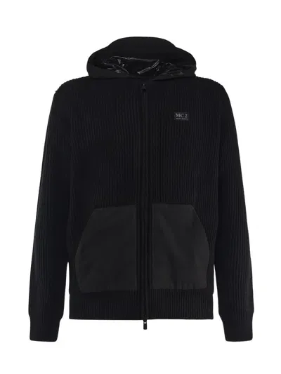 Mc2 Saint Barth Sweatshirt With Zip And Hood In Black