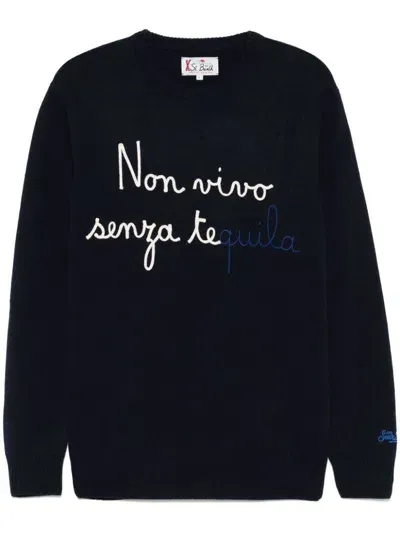 Mc2 Saint Barth Heron Sweater In Blue