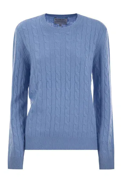 Mc2 Saint Barth Womens Jumper In Wool And Cashmere Blend In Blue