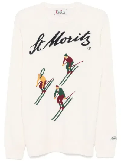 Mc2 Saint Barth X St. Moritz Heron C Sweater In Beige