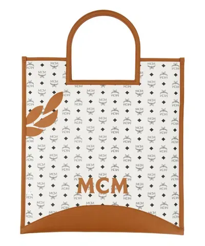 Mcm Aren Xl Tote Bag In White