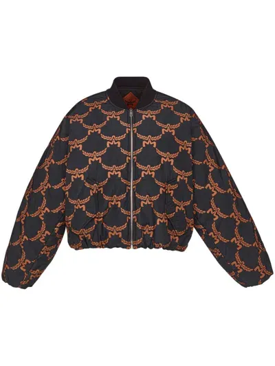 Mcm Lauretos-monogram Jacket In Black