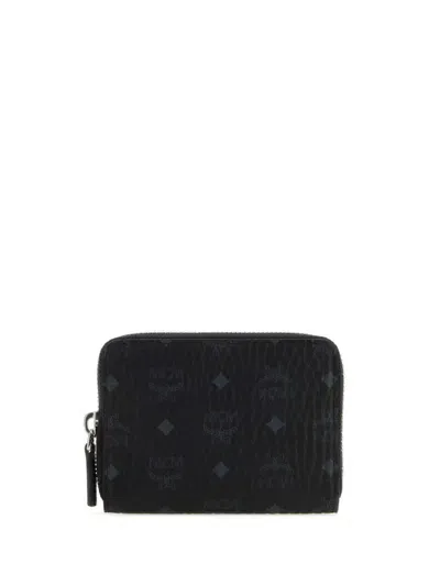 Mcm Logo-print Wallet In Black