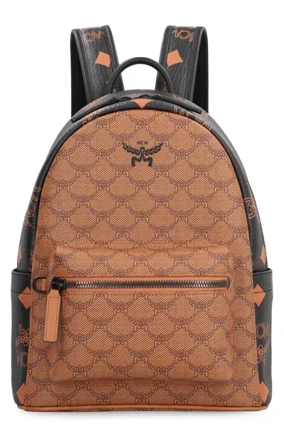 Mcm Men's Stark Laurel Small Visetos Backpack In Black