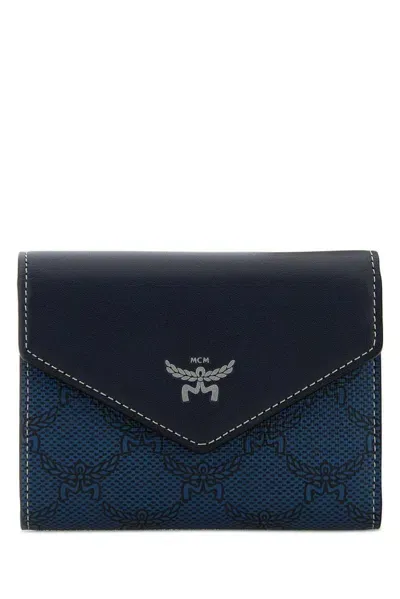 Mcm Visetos Printed Tri In Blue