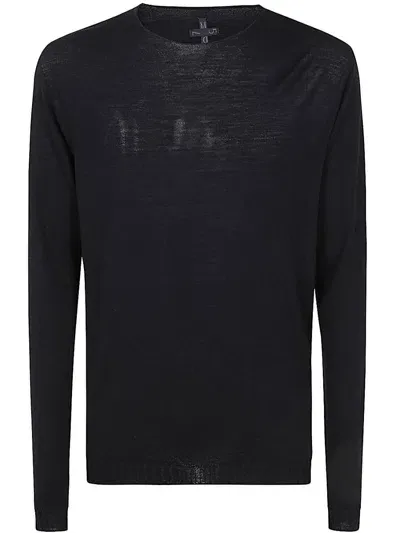 Md75 Round Neck Sweater In Black