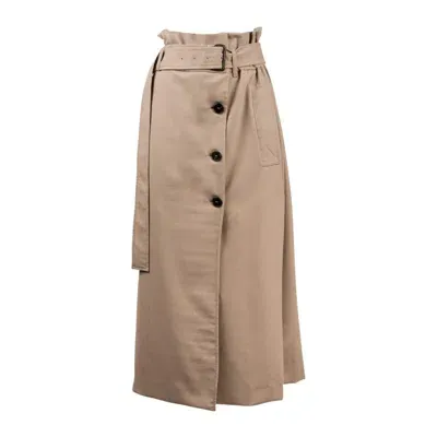 Mei Mei J Belted Skirt In Beige