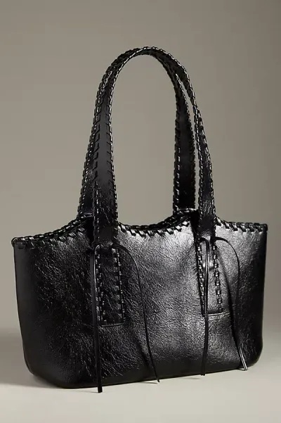 Melie Bianco Whipstitch Tote In Black