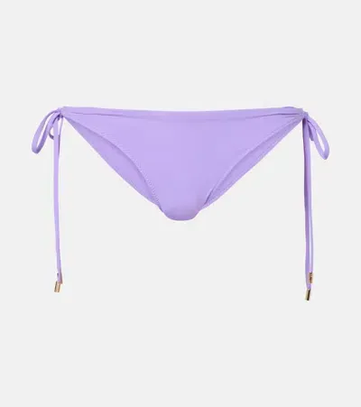 Melissa Odabash Istanbul Low-rise Bikini Bottoms In Purple