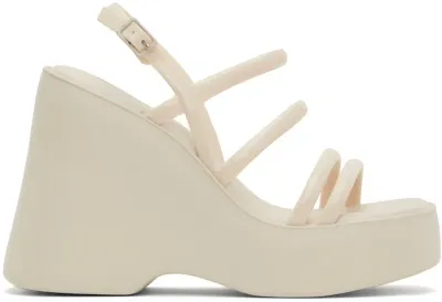 Melissa White Jessie Platform Heeled Sandals In Av101 White