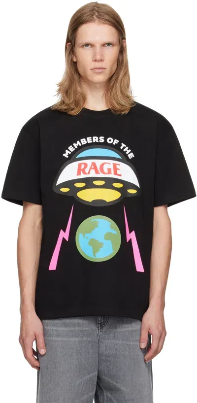 Members Of The Rage Black Printed Hero Logo T-shirt