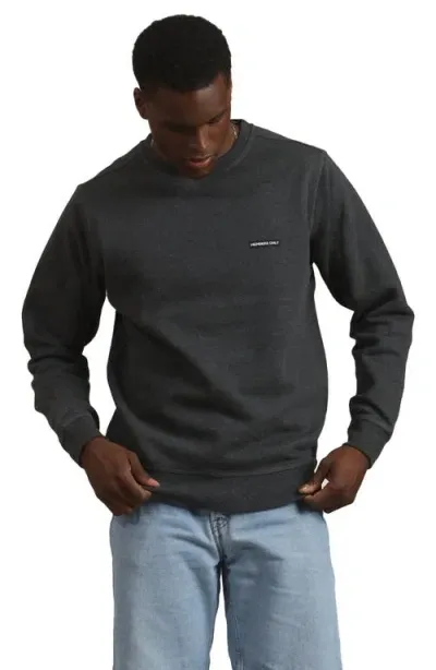 Members Only Preston Crew Neck Sweatshirt In Charcoal