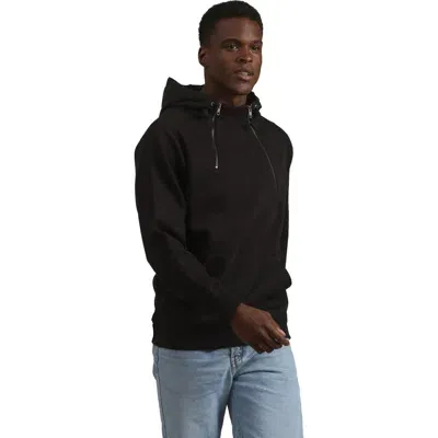 Members Only Taylor Double Zipper Pullover Hoodie In Black