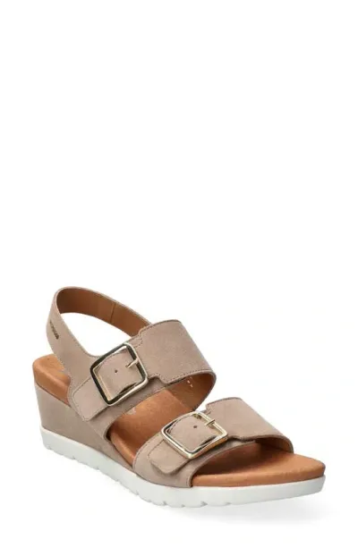 Mephisto Ysabel Slingback Platform Wedge Sandal In Beige