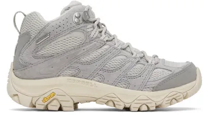 Merrell 1trl Gray Moab 3 Mid Waterproof Sneakers In Paloma