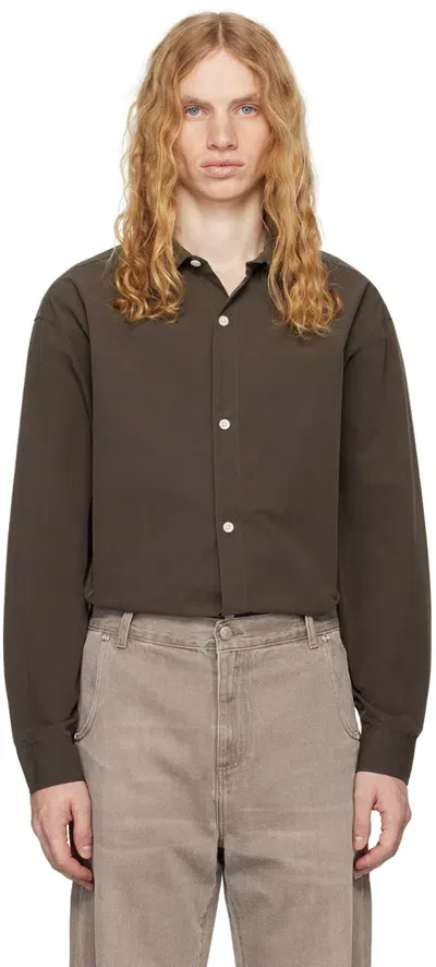 Mfpen Brown Generous Shirt In Dark Brown