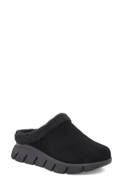 Mia Aric Genuine Shearling Slipper In Black