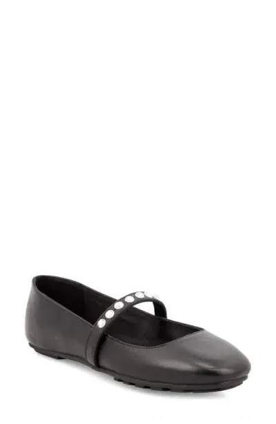 Mia Karolin Mary Jane Flat In Black