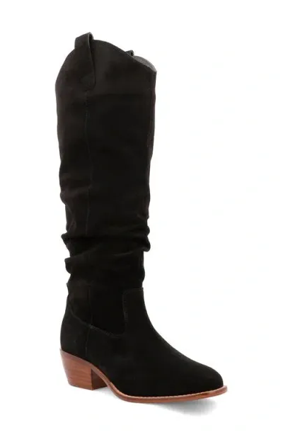 Mia Lue Over The Knee Boot In Black