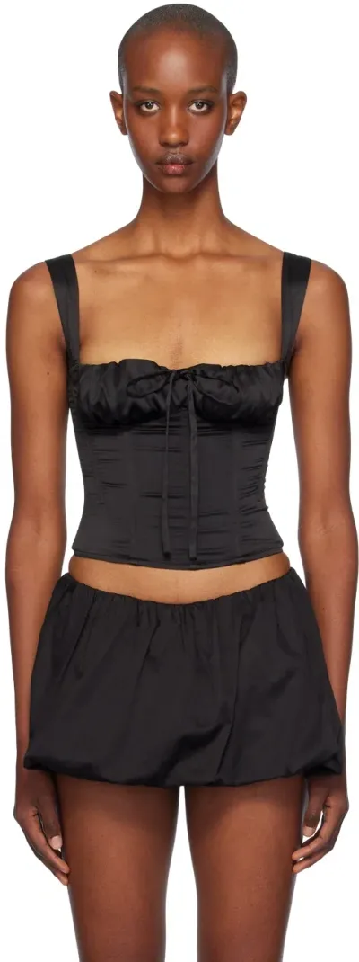 Miaou Black Agnes Corset Top