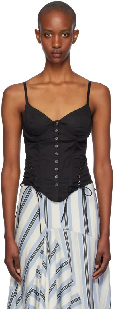 Miaou Black Christina Corset Top