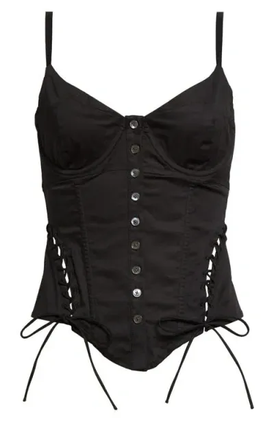 Miaou Christina Corset Top In Black