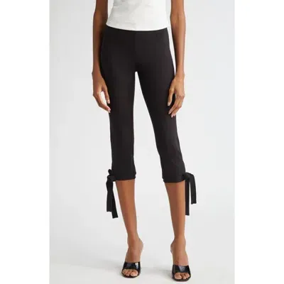 Miaou Emma Ponte Knit Capri Pants In Black