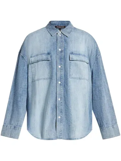 Michael Kors Chambray Shirt In Blue