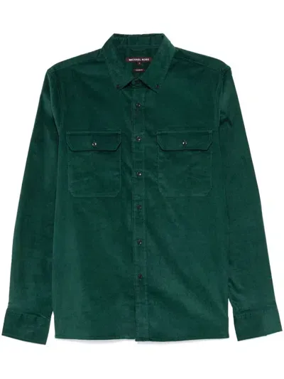 Michael Kors Corduroy Shirt In Dark Emerald