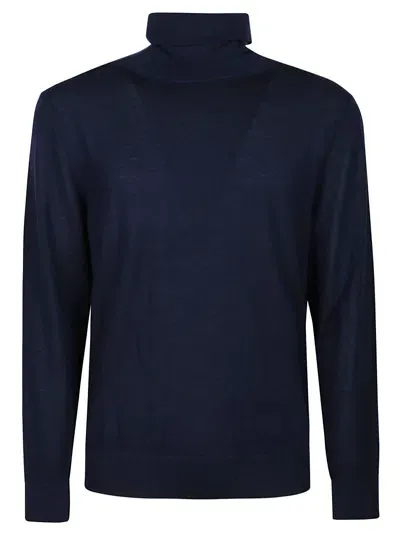 Michael Kors Core Turtle Neck Sweater In Blue