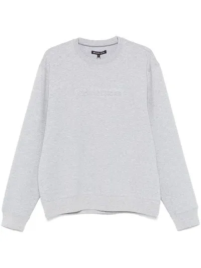 Michael Kors Logo-embossed Sweatshirt In Grey