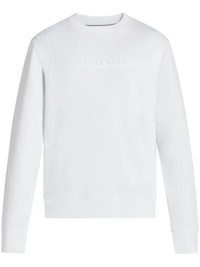 Michael Kors Logo-embossed Sweatshirt In White