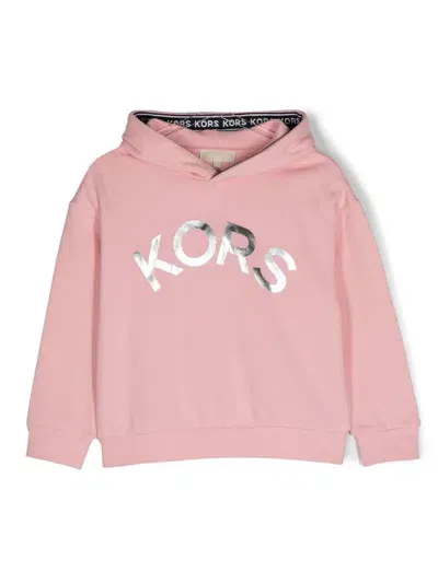 Michael Kors Teen Girls Pink Cotton Logo Hoodie