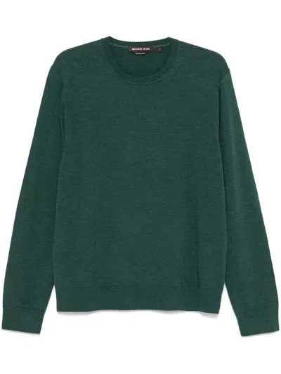 Michael Kors Merino Crew-neck Sweater In Green