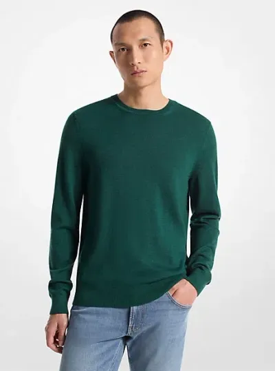 Michael Kors Merino Wool Sweater In Green