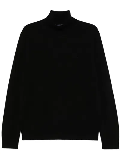 Michael Kors Merino-wool Turtleneck Sweater In Black